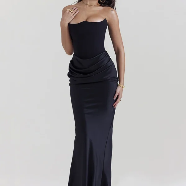 Off-shoulder Sleeveless Backless Bodycon Maxi Long Dress