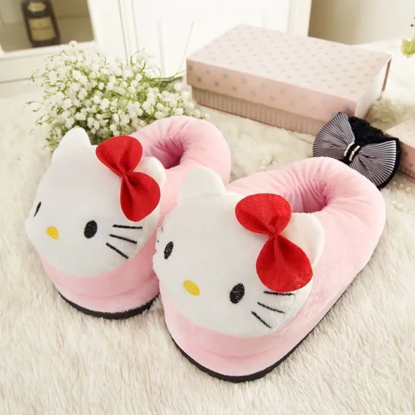 Hello Kitty Big Head Plush Slippers
