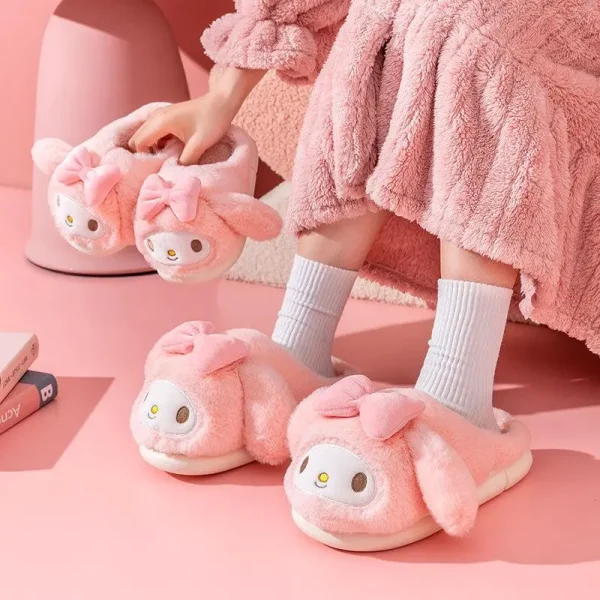Cozy Kawaii Hello Kitty Plush Slippers