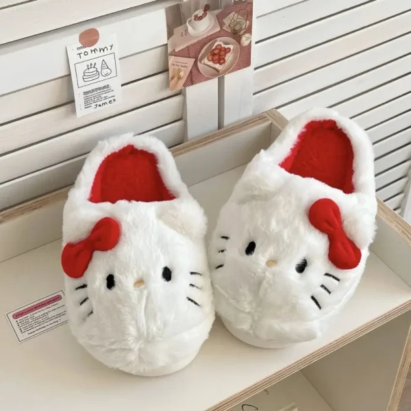 Kawaii Hello Kittys Plush Slippers