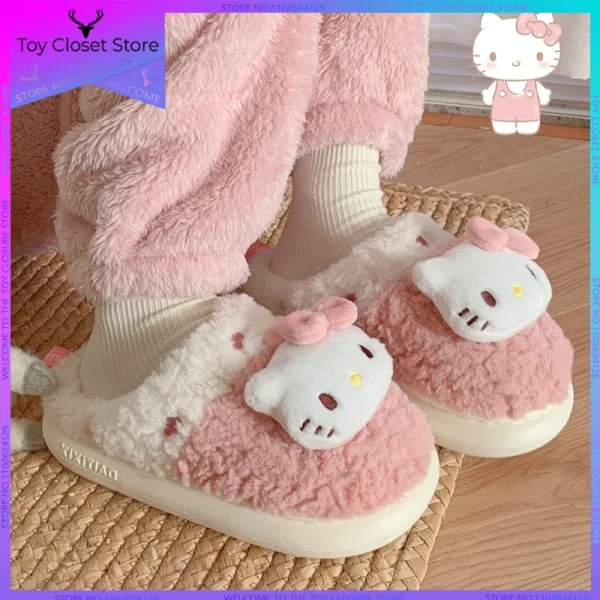 Hello Kitty Plush Indoor Slippers