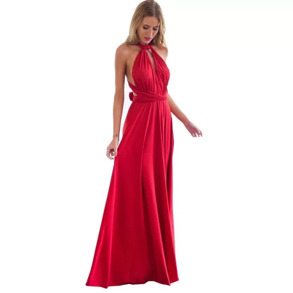 Wrap Convertible Boho Maxi Club Dress