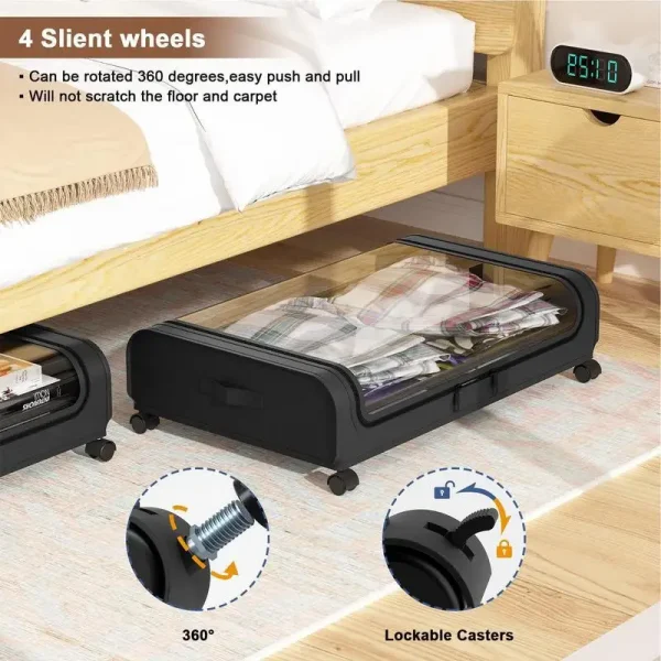 Multi Purpose Under Bed Storage Box With Wheels