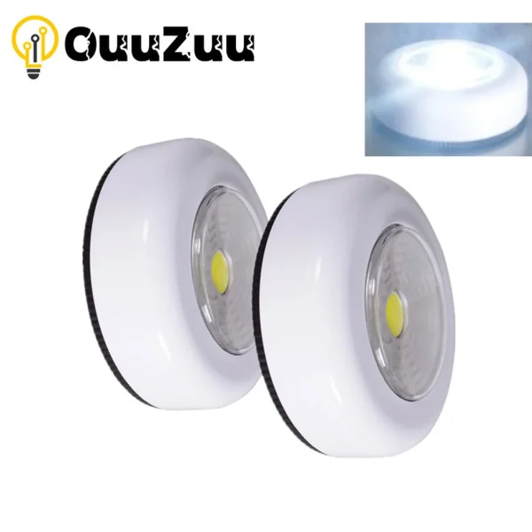 Round Stickon LED Battery Powered Wireless Night Light
