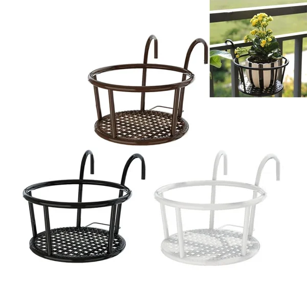 European Style Balcony Iron Flower Stand