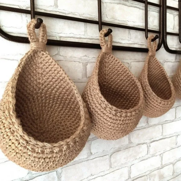 Handwoven Nest Hanging Wall Flower Basket