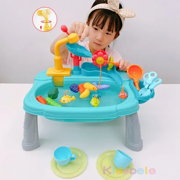 Kids Kitchen Sink Toy with Running Water