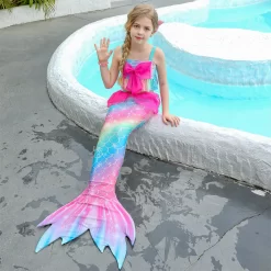 mermaid tails for swimming kids uk free shipping