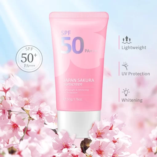 Non-Stain Sunscreen UK Sakura SPF50 50g