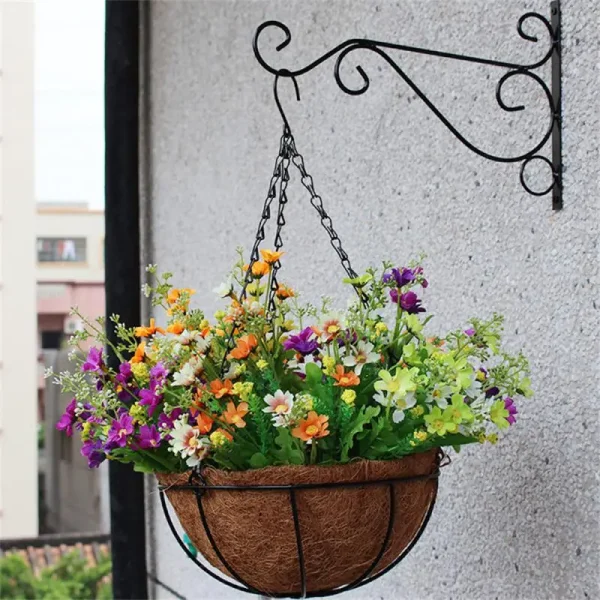 Rounded Metal Hanging Basket for Plants Flower