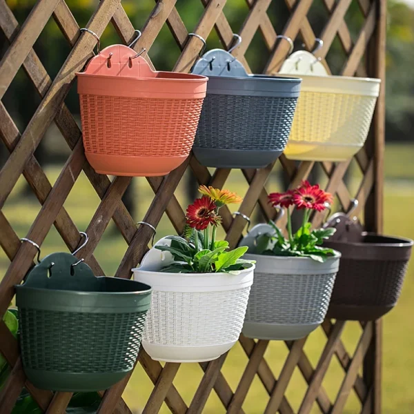 Plastic Wall Hanging Semi-circular Flower Pot