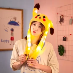 Pikachu Hat with Ears Glowing LED Moving Ear Hat