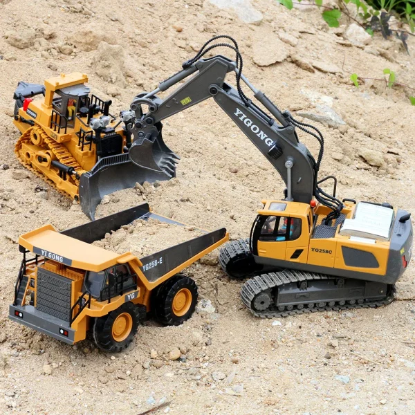 Radio Control Excavator Dump Truck Bulldozer Toys