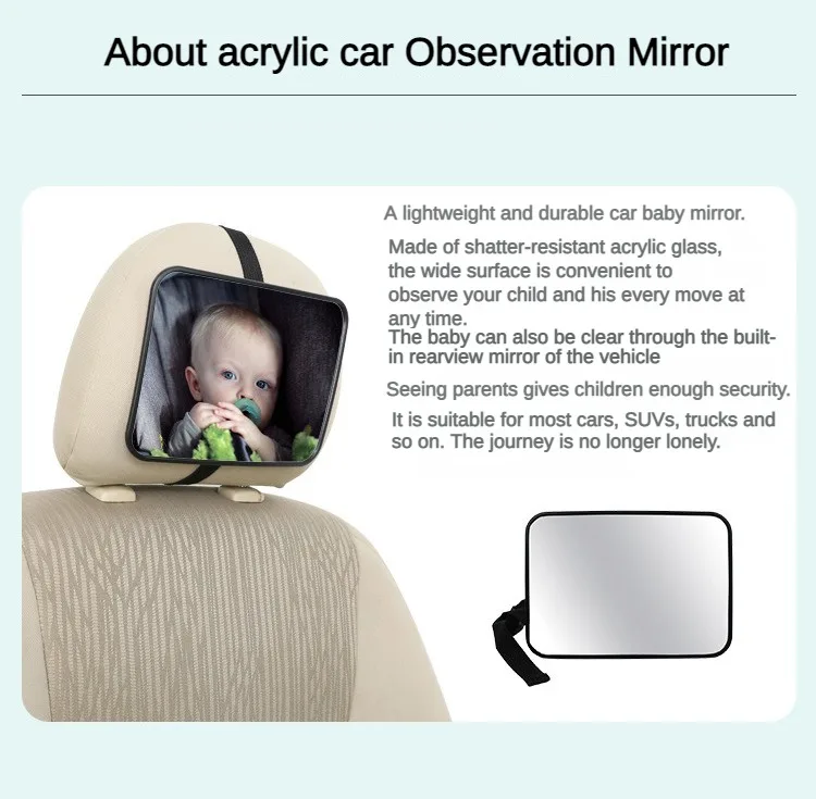 Adjustable Car Rear View Seat Mirror for Kids Safety