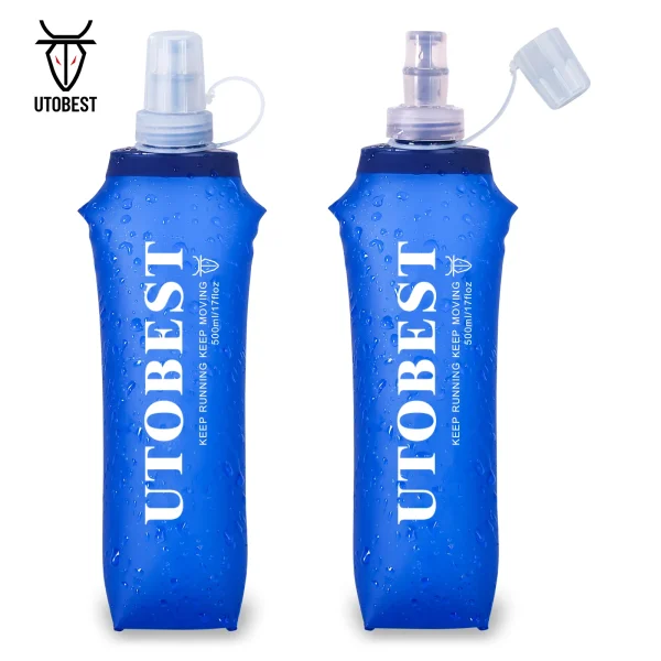 UTOBEST 250-500ml Soft Flask Collapsible TPU Water Bottle
