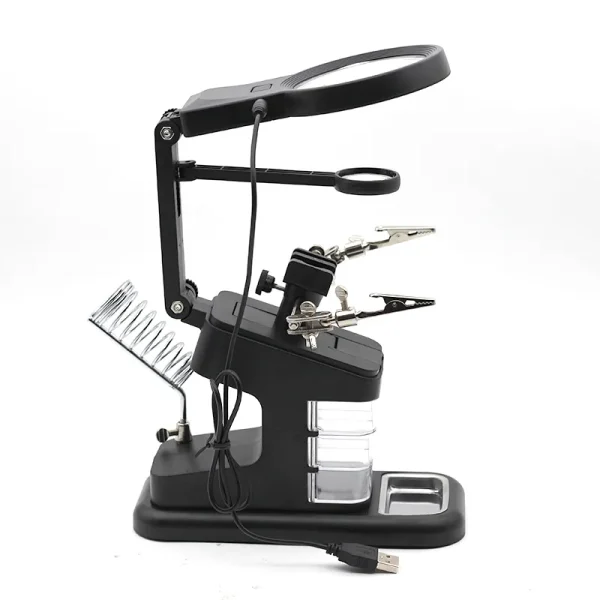 3 In1 Soldering Magnifying Glass LED