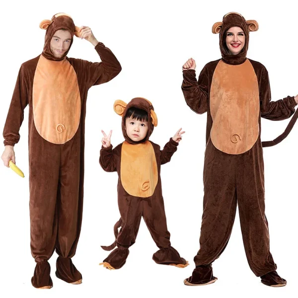Family Monkey Onesie Costume