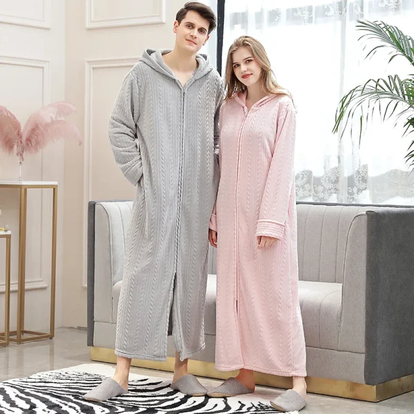 Men's Dressing Gown Hooded Bath Robe