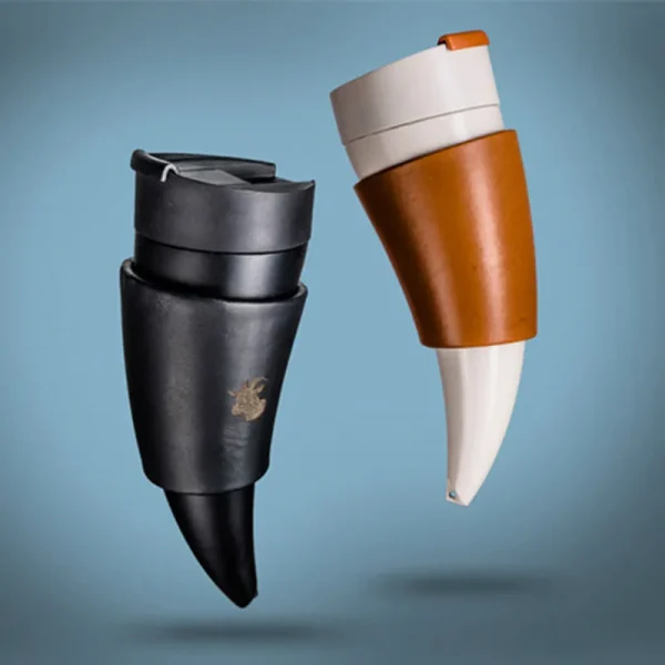 Creative Goat Horns Coffee Mug 230ML Thermos