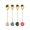 A 4PCS Gold Spoon