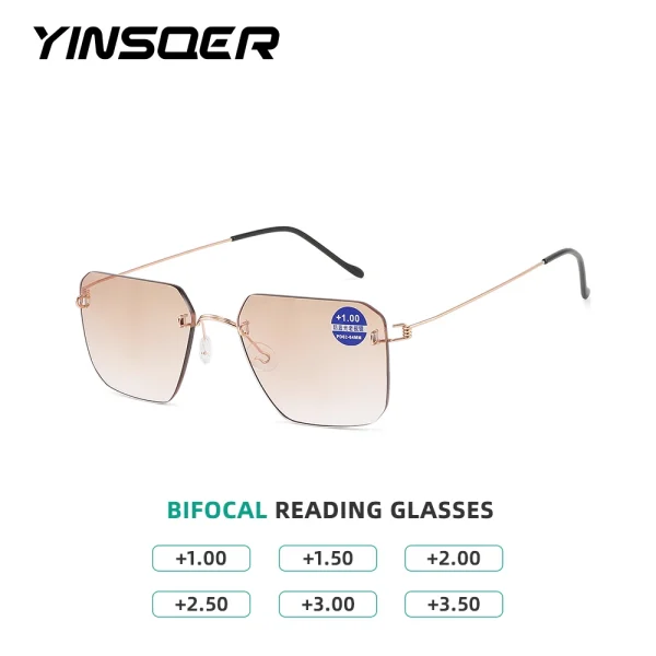 Bifocal Luxury Reading Glasses Magnifier Graduated Anti-blue Light