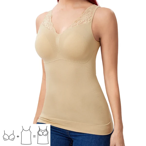 Sports Smooth Tummy Control Slim Waist Body Shaper Built in Bra