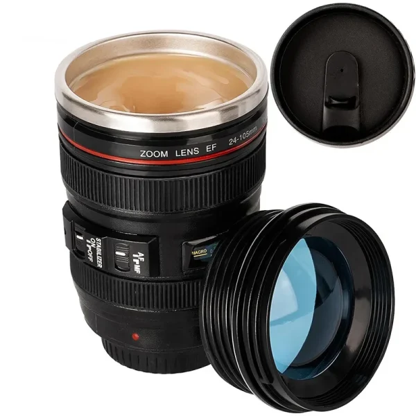 Camera Lens Coffee Travel Mug Thermos