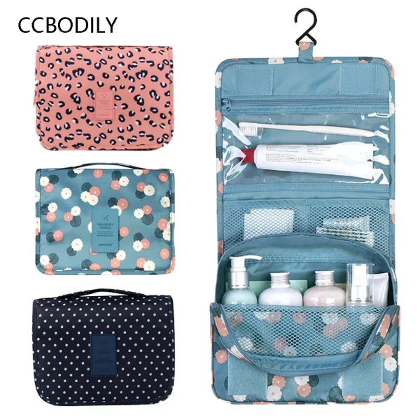 Waterproof Travel Cosmetic Bag for Women with Hook
