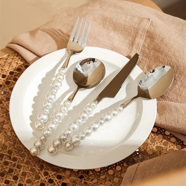 European Style Pearl Cutlery Set