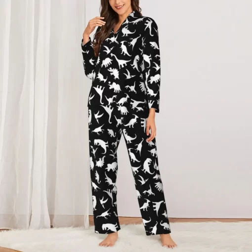 Dinosaurs Pyjamas Women Soft Sleepwear UK