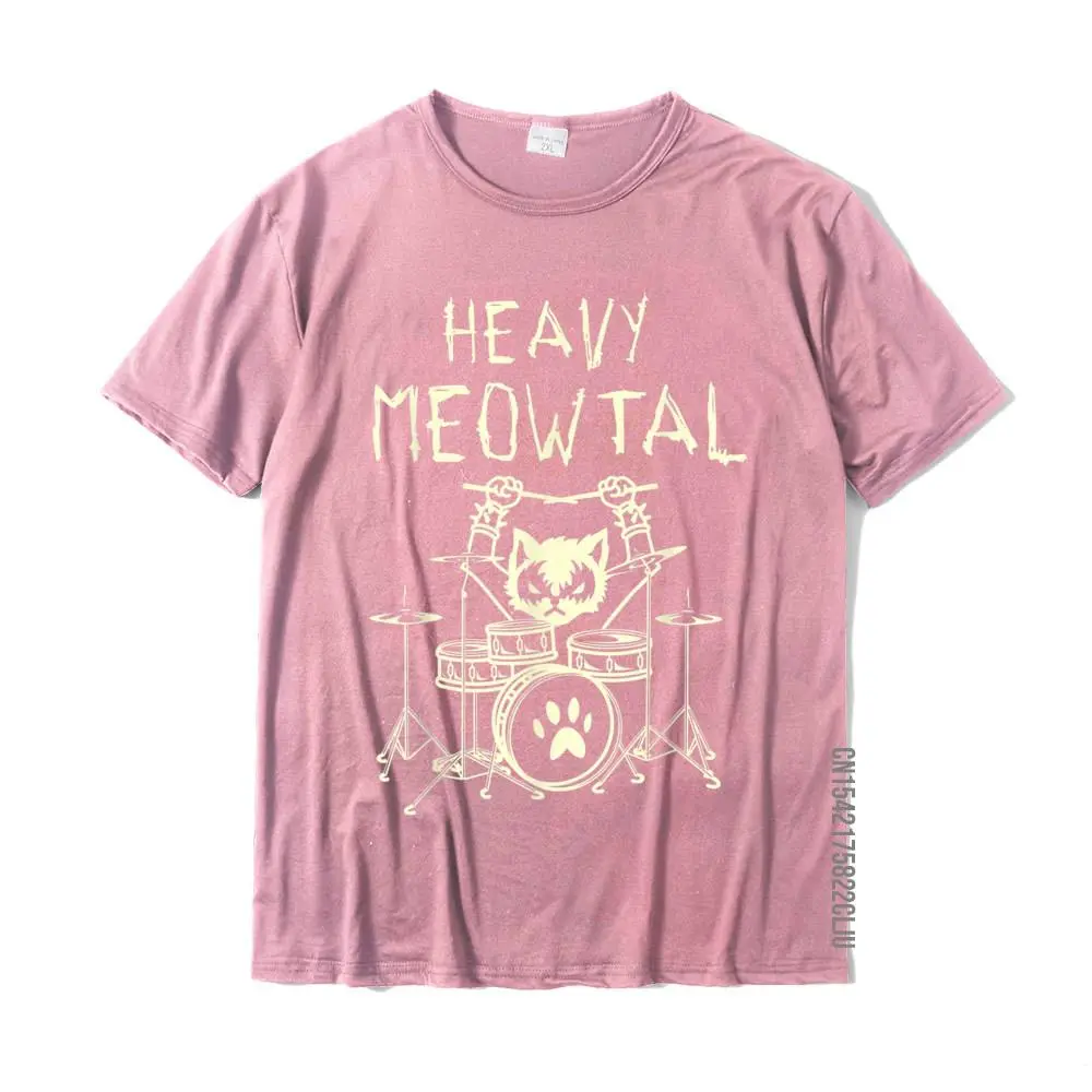 Design Summer Short Sleeve T Shirt Summer O-Neck 100% Cotton Men T Shirts Summer Tee-Shirt Plain Free Shipping Heavy Meowtal Cat Metal Music Gift Idea Funny Pet Owner T-Shirt__36191 pink