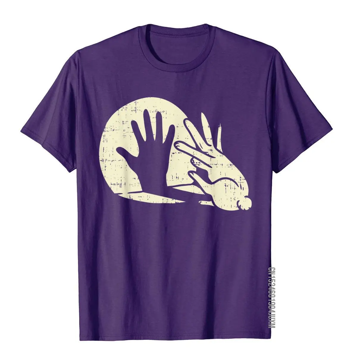 Funny Rabbit Shirt Animal Bunny Lover Shadow Play Pun Gift T-Shirt__97A1341purple