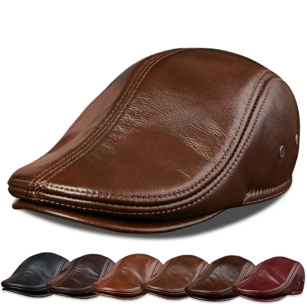 Stylish Winter Leather Cap