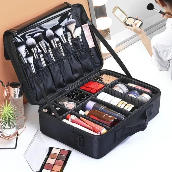 Luxury Large Oxford Cloth Multi-Layer Makeup Bag