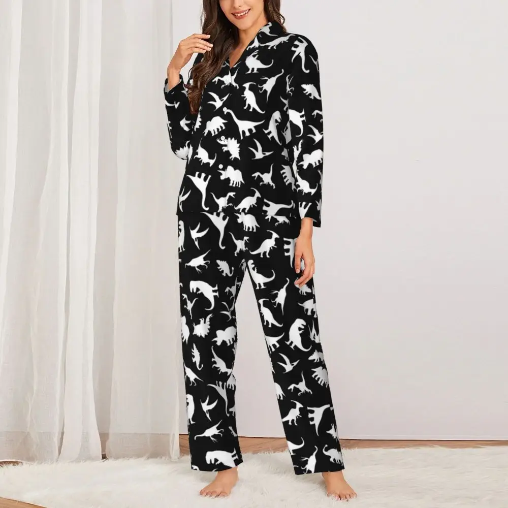 Dinosaurs Pyjamas Women Soft Sleepwear UK 