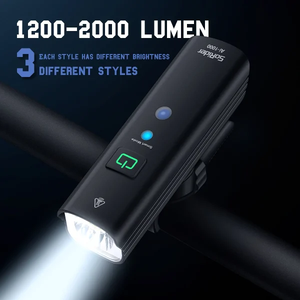 Bright 1200 Lumens Multi-Function Cycling Hedlight