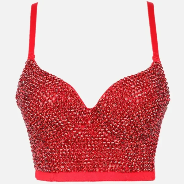 Luxy Summer Diamond Sequined Party Top