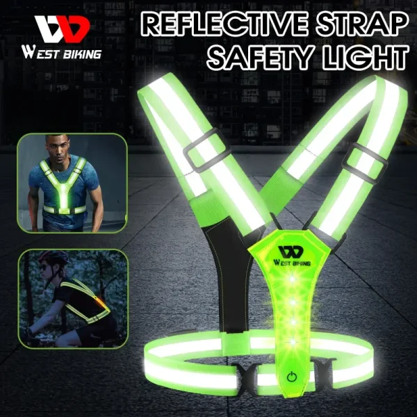 Birght Reflective Strap Vest Cycling Harness