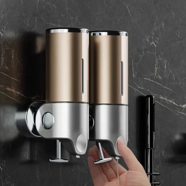 Luxy Metal Bathroom Shampoo Dispenser Double