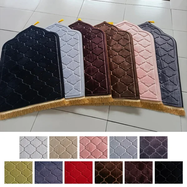 Cushioned Prayer Mat Non-slip Memory Foam Portable Travel Prayer Rug Ramadan Gift