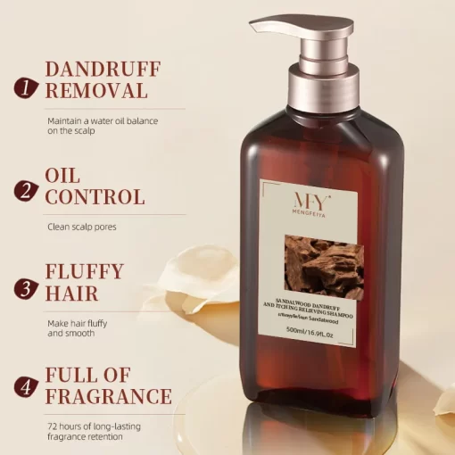 Oil Control Sandalwood Anti-Dandruff Shampoo with Zinc Pyrithione