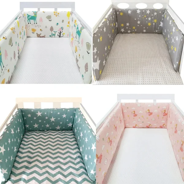 Breathable Padded Cot Bumper Cushion Protector
