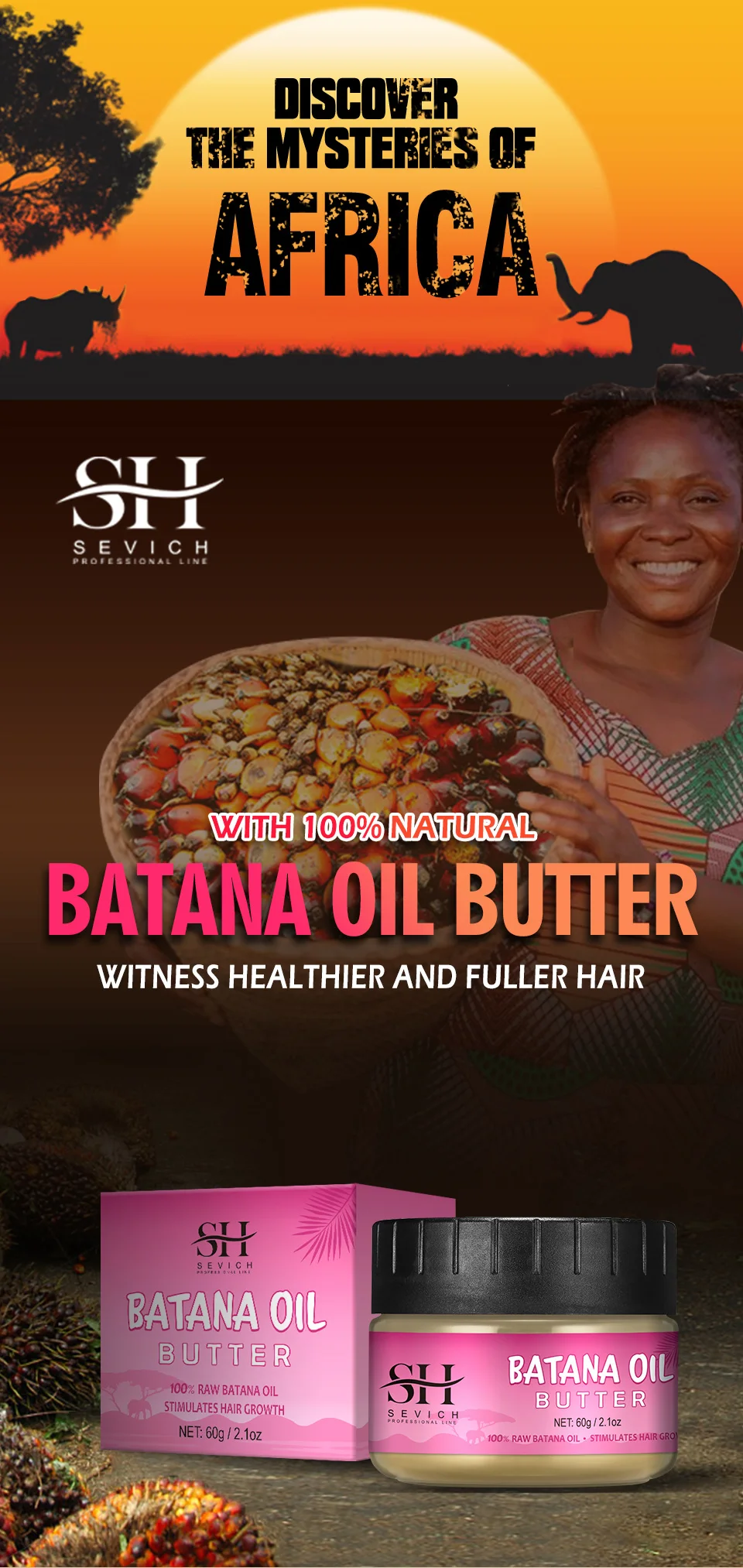 Natural Batana Oil Butter for Hair Growth