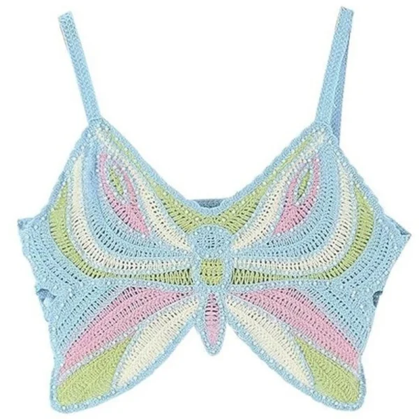 Butterflies Knitted Crochet Vest