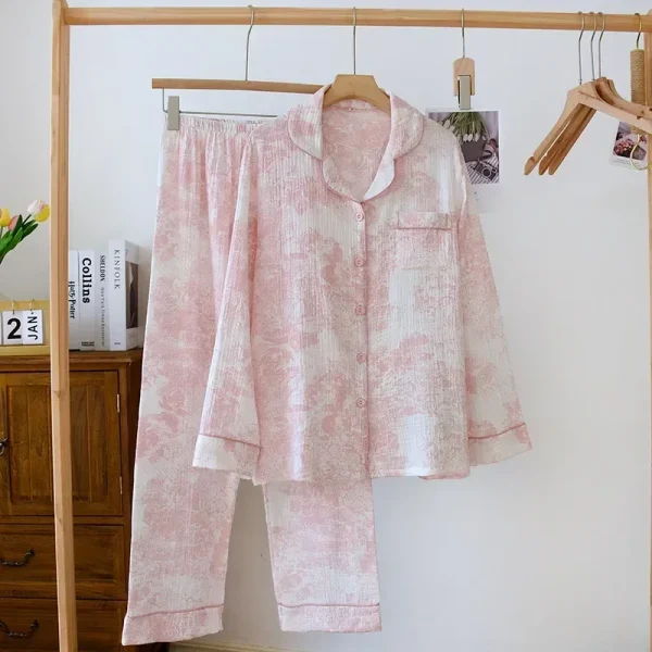 Women Pajamas Sleepwear 100% Cotton Gauze