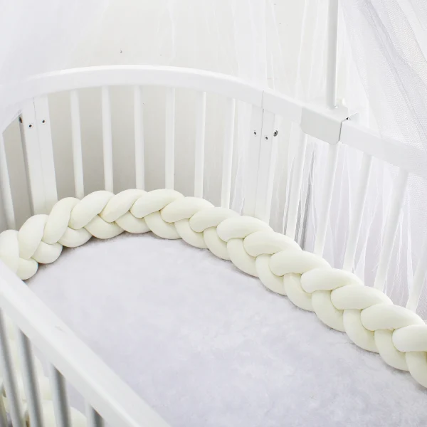 4M Braided Baby Bed Bumper Knot Cushions