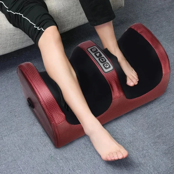 Electric Foot Massager Kneading Deep Tissue Heated Roller Vibrator Machine