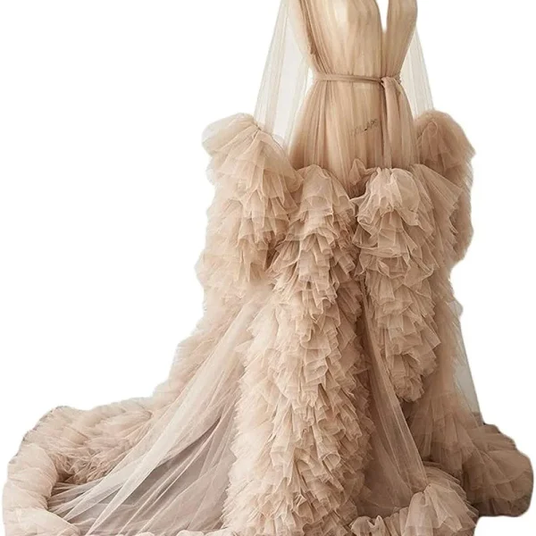 Sexy Maternity Women's Fluffy Long Tulle Dress