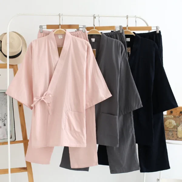 100% Cotton Japanese Kimono Robe Pajamas