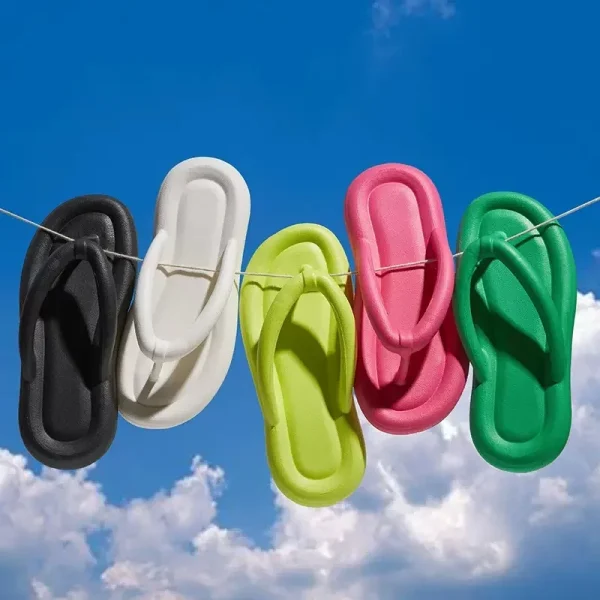 Summer Beach Flip Flops Soft Sole Cloud Slippers